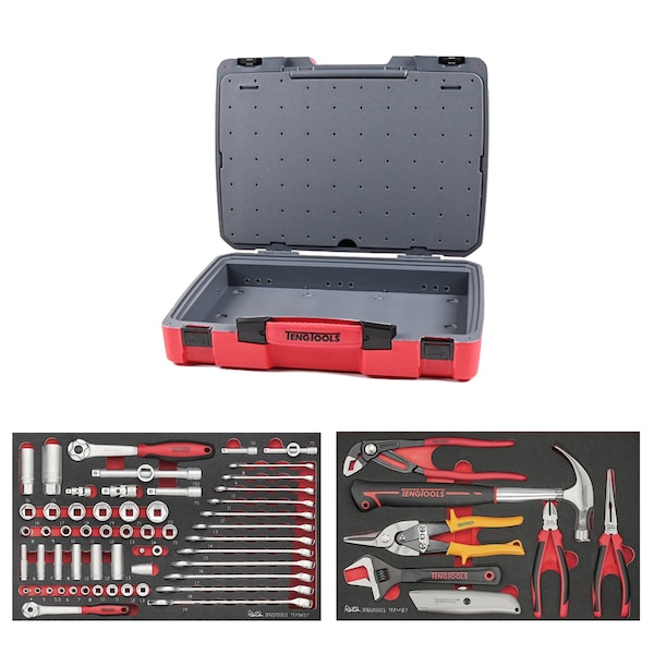 64 Piece Mixed Drive Socket, Wrench & General Service Foam Kit